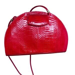 Vintage J'RENEE Textured Snakeskin Pattern Crossbody Bag